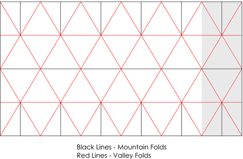 Origami Icosahedron crease pattern